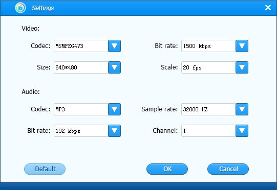 modify settings