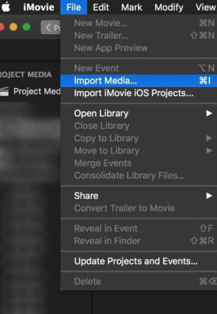 import media into imovie