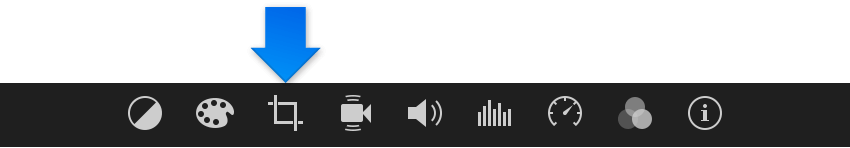  the crop and rotate button on iMovie Mac