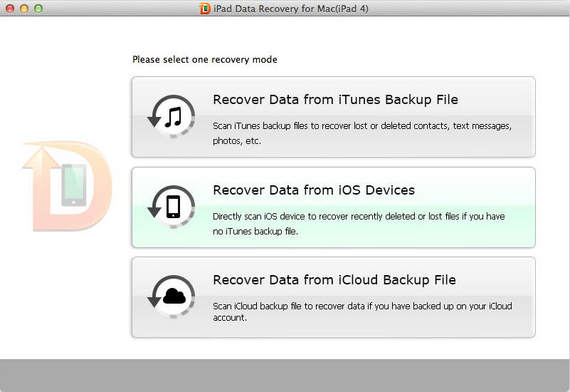 iPad Data Recovery for Mac