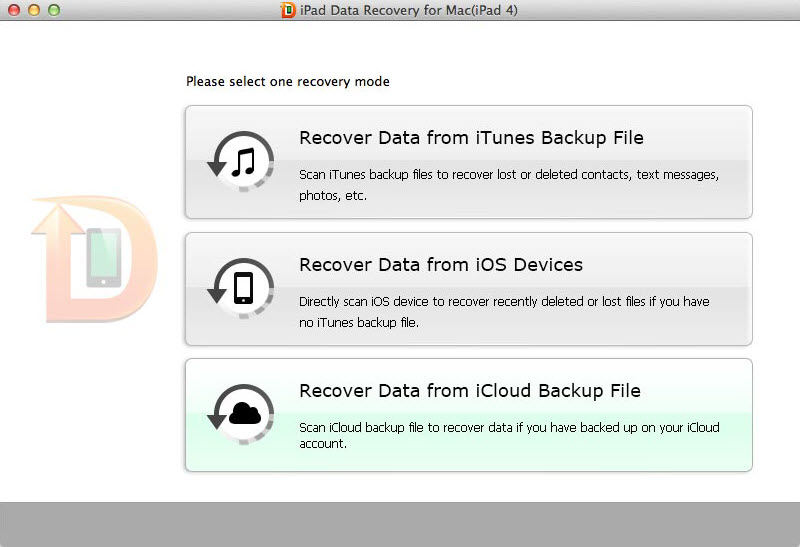 iPad Data Recovery for Mac