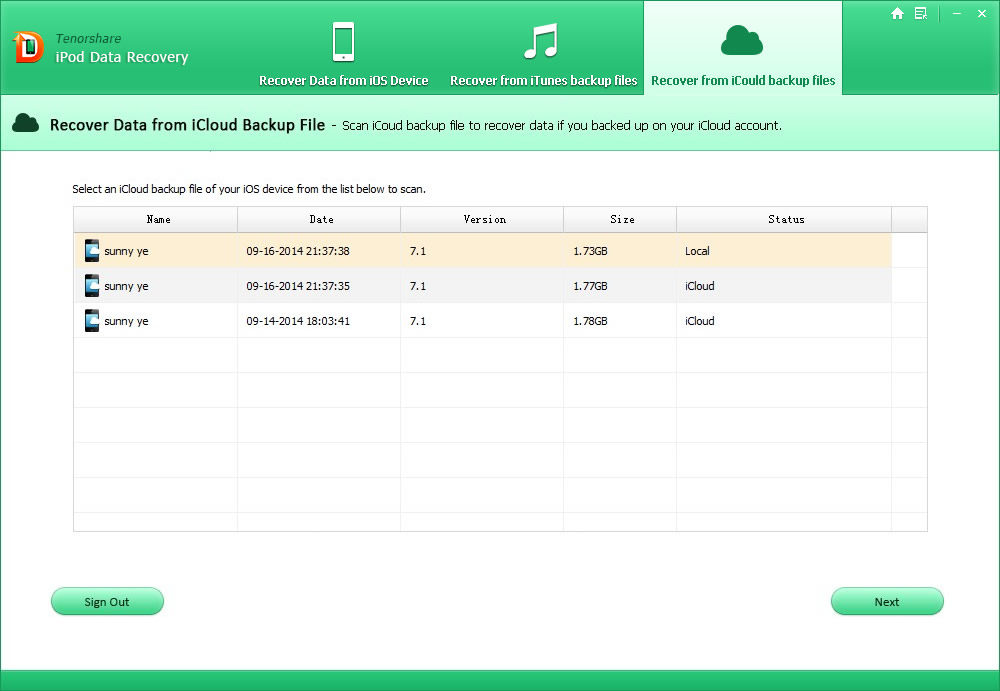 recover ipod data