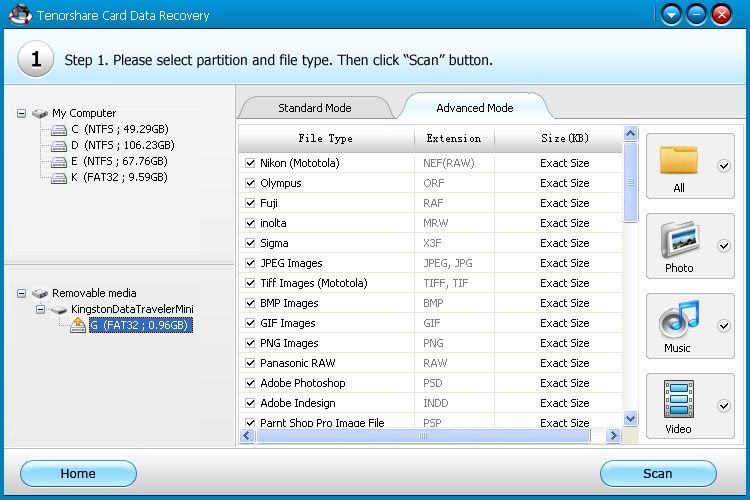 how to recover deleted photos from Samsung Galaxy camera