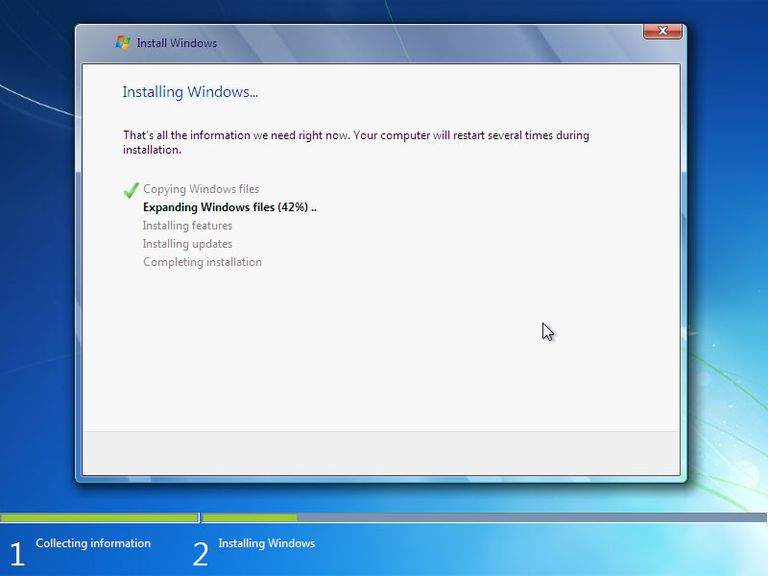 installing Windows 7