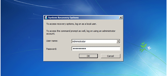 enter admin password