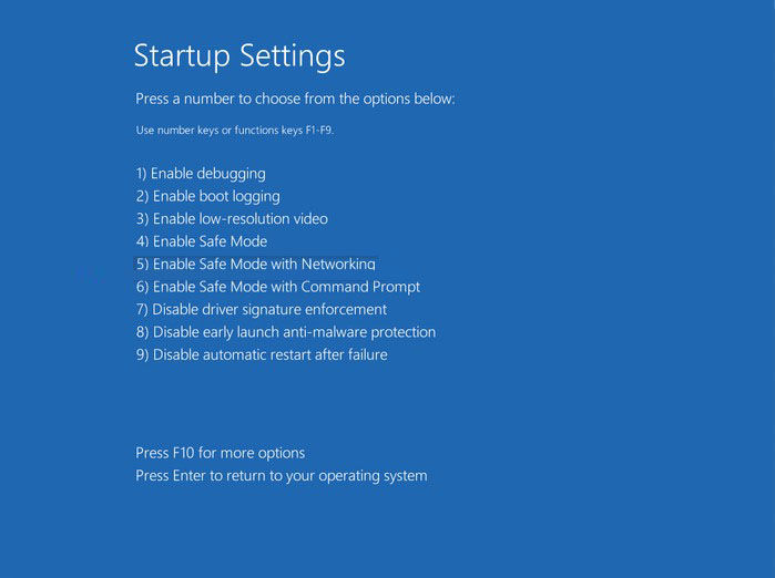 start windows 8 in safe mode