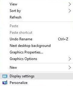  display settings