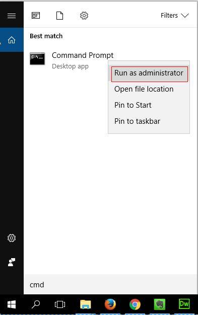  run as administrator