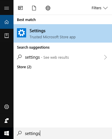 search settings