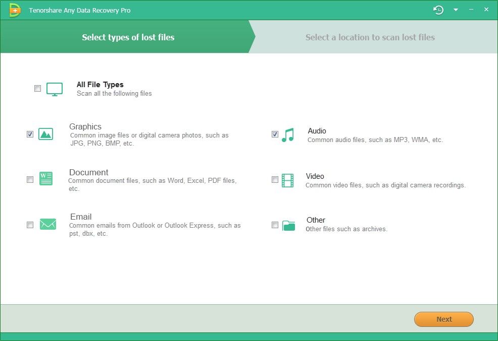 select file type