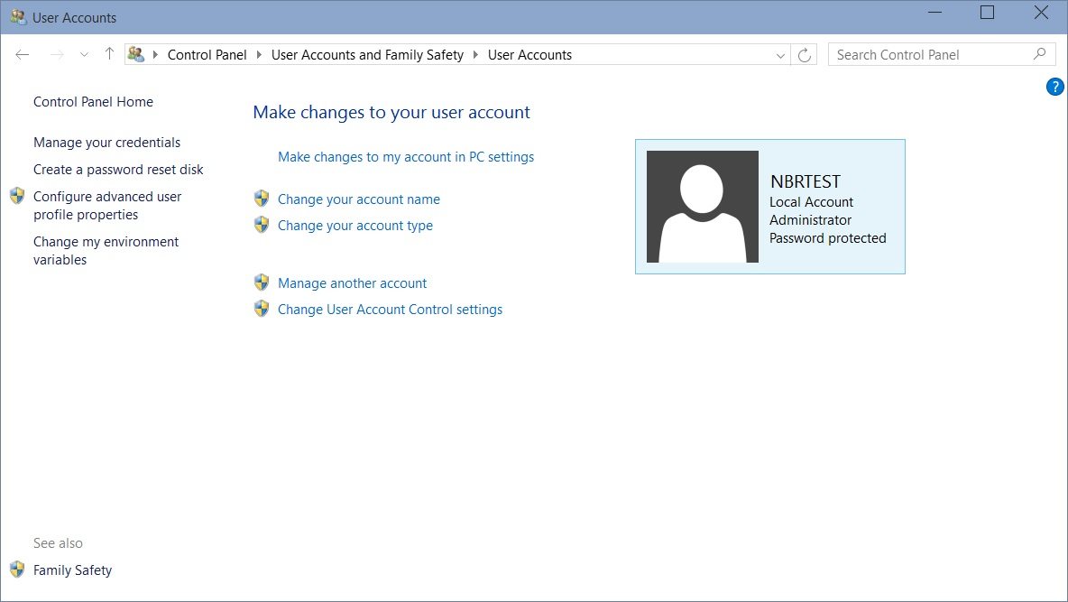  reset another user’s password windows 10