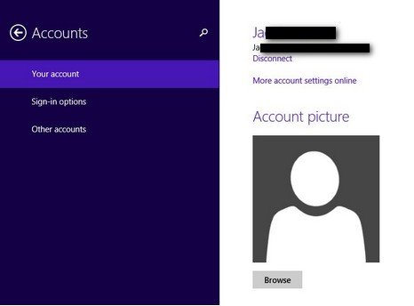 change email address windows 8