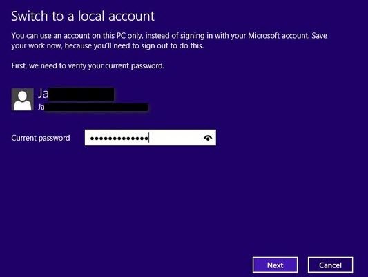 change email address windows 8.1