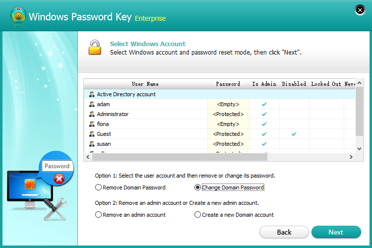 change domain password