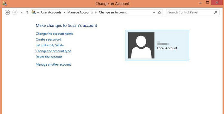 make a user account an administrator in windows 8