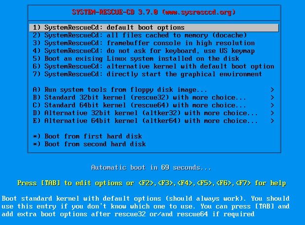 system rescue cd