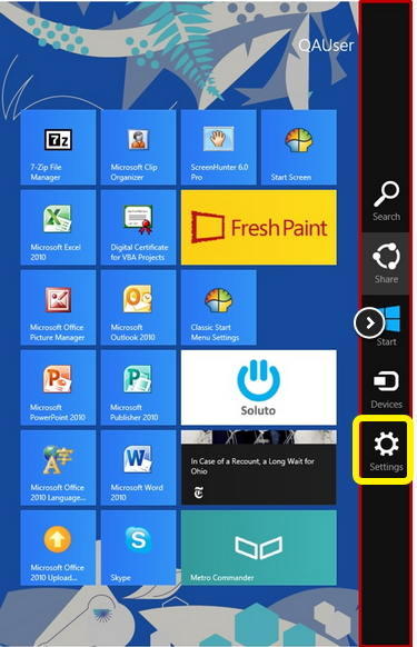 win 8 charms bar settings