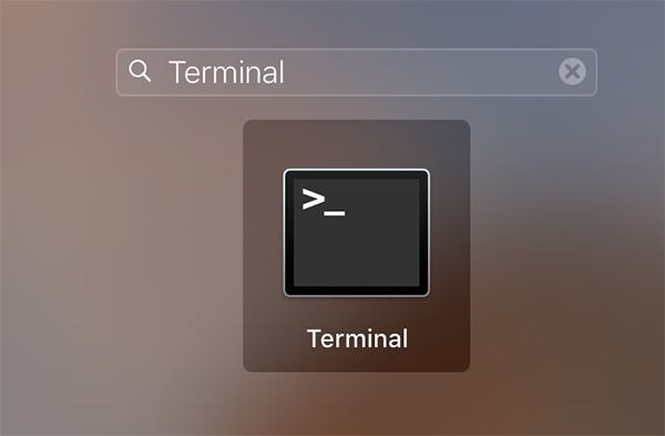 open terminal