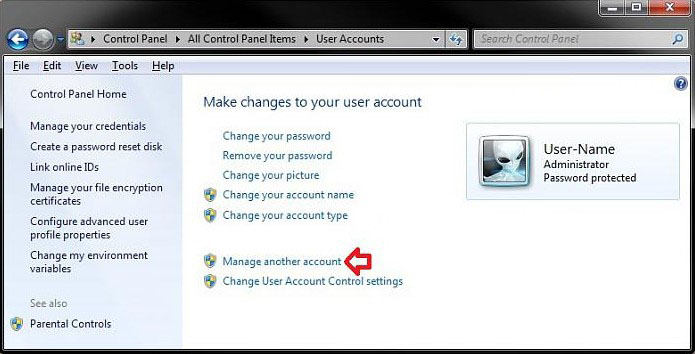 change account type from standard to admin for windows 7