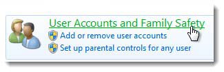 user accounts and family safety