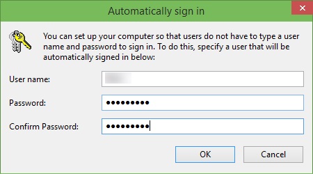 automatic sign in windows 10