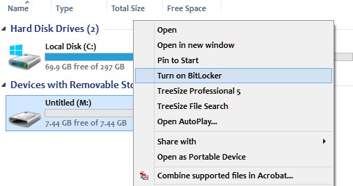 how to encrypt a hard drive on windows 8