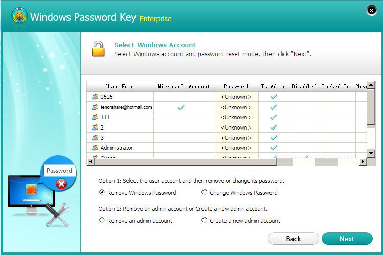 reset windows password