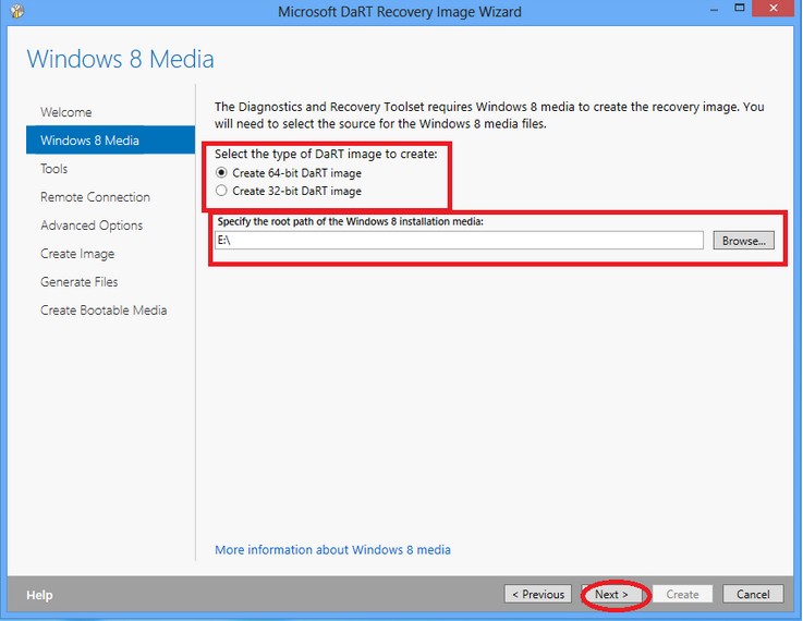 create a bootable diagnostics and recovery toolset win 8