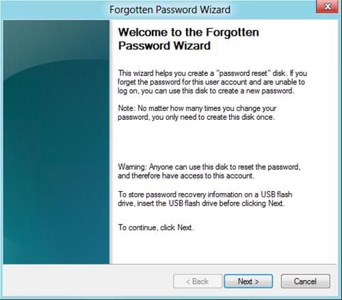 password reset disk windows 8.1