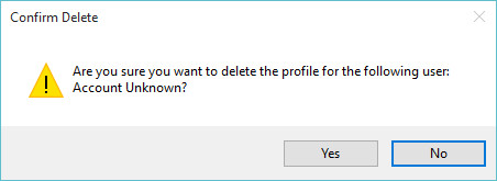 are you sure you want to delete the profile