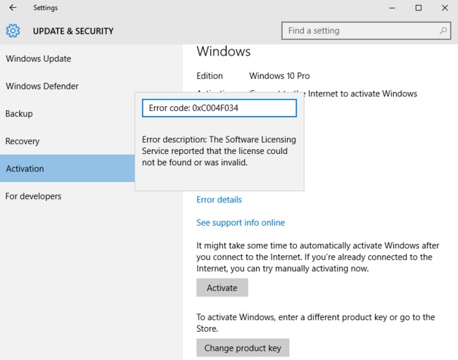windows 10 activation error code 0xc004f034