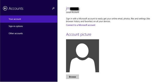 change email address to login windows 8.1