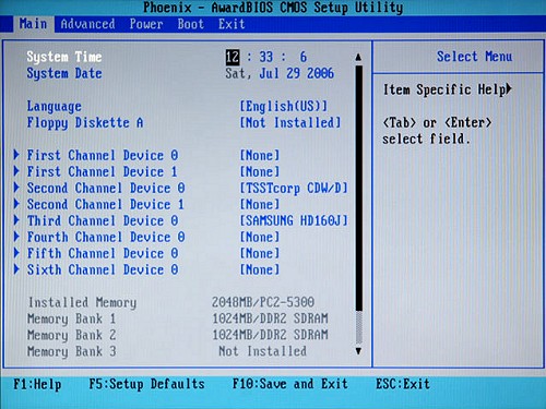 enter bios hp