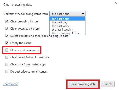 how to remove saved passwords in chrome