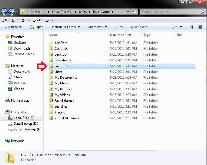 how to import and export favorites in internet explorer in windows