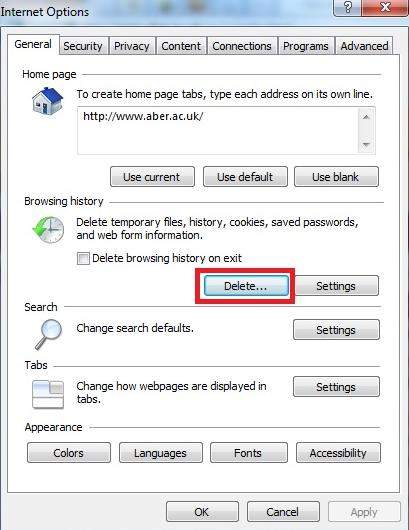 clear remembered passwords in internet explorer