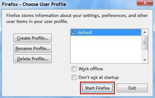 how to start firefox in safe mode