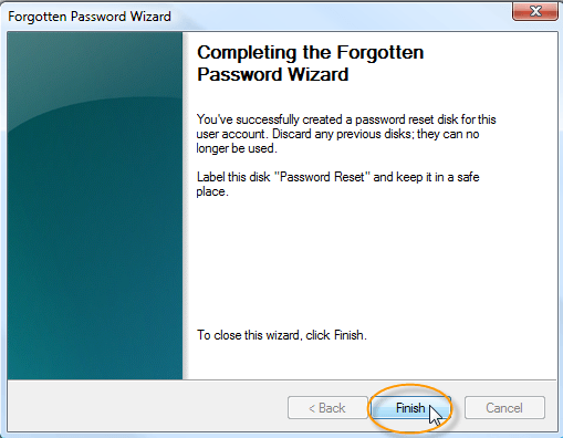 Complete the Forgotten Password Wizard