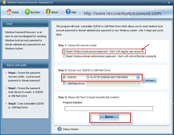 windows xp password reset disk