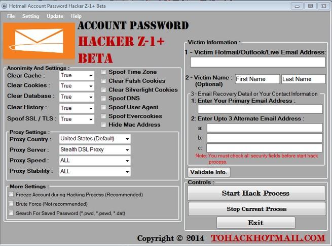 free hotmail password hacker