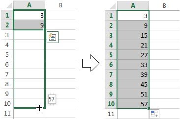 how to use custom autofill in excel