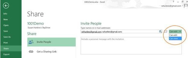 share excel 2013 workbook online