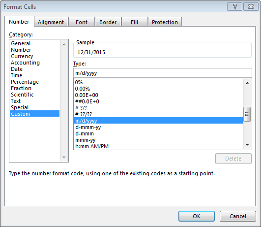 self define the date and times format