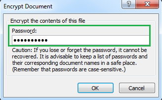 password protect excel 2010 from opening