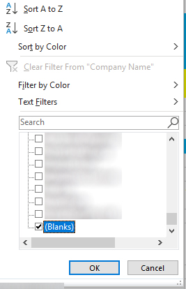 filter blanks