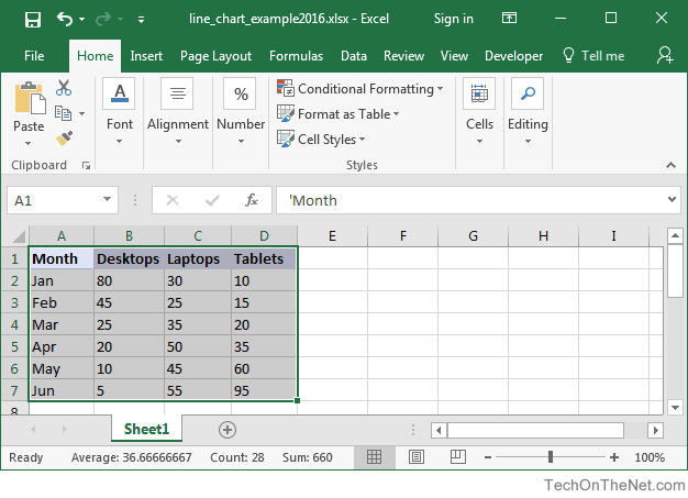 highlight excel data