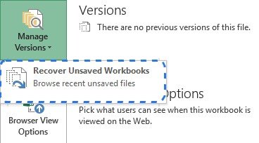 how to recover unsaved excel files