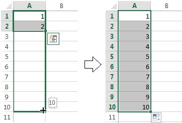 create autofill in excel