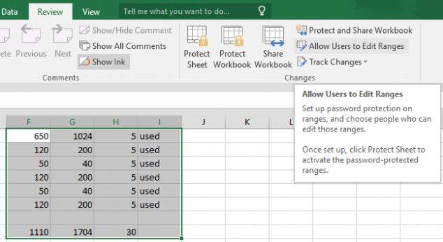  password protect part of sheet