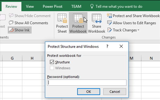  password protect excel workbook